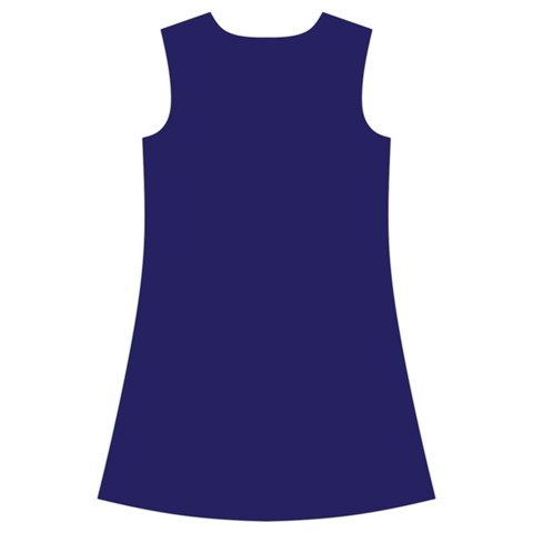 A Blue Background With A Clock On It Kids  Short Sleeve Velvet Dress from ArtsNow.com Back