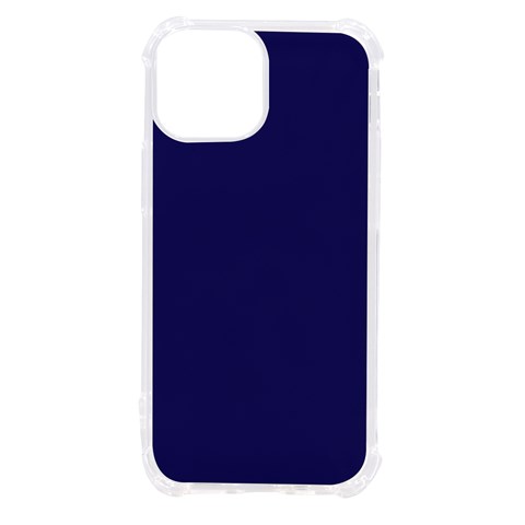 A Blue Background With A Clock On It iPhone 13 mini TPU UV Print Case from ArtsNow.com Front