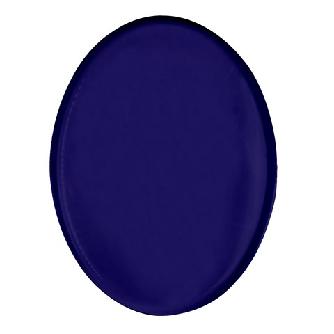 A Blue Background With A Clock On It Oval Glass Fridge Magnet (4 pack) from ArtsNow.com Front