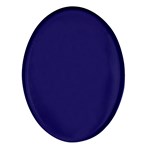 A Blue Background With A Clock On It Oval Glass Fridge Magnet (4 pack)