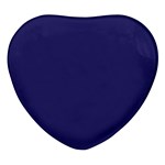 A Blue Background With A Clock On It Heart Glass Fridge Magnet (4 pack)