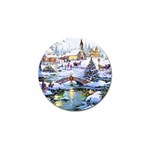 Icy Lights, Art, Christmas, Houses Golf Ball Marker (4 pack)