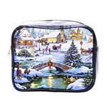 Icy Lights, Art, Christmas, Houses Mini Toiletries Bag (One Side)