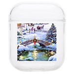 Icy Lights, Art, Christmas, Houses Soft TPU AirPods 1/2 Case