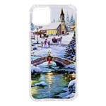 Icy Lights, Art, Christmas, Houses iPhone 14 Plus TPU UV Print Case