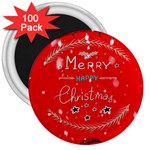 Merry, Happy Christmas, Christmas Gnome 3  Magnets (100 pack)