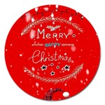 Merry, Happy Christmas, Christmas Gnome Magnet 5  (Round)