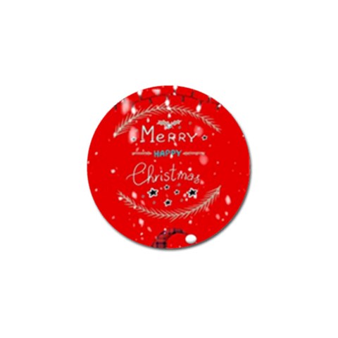 Merry, Happy Christmas, Christmas Gnome Golf Ball Marker from ArtsNow.com Front