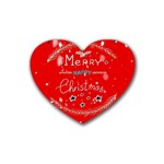 Merry, Happy Christmas, Christmas Gnome Rubber Coaster (Heart)