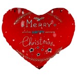 Merry, Happy Christmas, Christmas Gnome Large 19  Premium Heart Shape Cushions