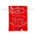 Merry, Happy Christmas, Christmas Gnome Lightweight Drawstring Pouch (L)