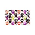 Sugar Skulls - Floral Sticker Rectangular (10 pack)