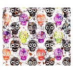 Sugar Skulls - Floral Premium Plush Fleece Blanket (Small)