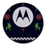 Ugly Sweater Moto, Motorola, Round Mousepad