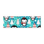 Blue Penguin Pattern, Adoxali, Christmas, Cute Sticker Bumper (100 pack)