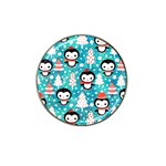 Blue Penguin Pattern, Adoxali, Christmas, Cute Hat Clip Ball Marker (10 pack)