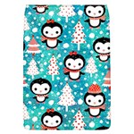 Blue Penguin Pattern, Adoxali, Christmas, Cute Removable Flap Cover (L)