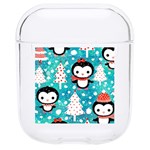 Blue Penguin Pattern, Adoxali, Christmas, Cute Hard PC AirPods 1/2 Case