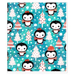 Blue Penguin Pattern, Adoxali, Christmas, Cute Duvet Cover Double Side (California King Size) from ArtsNow.com Front