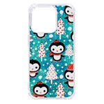 Blue Penguin Pattern, Adoxali, Christmas, Cute iPhone 14 Pro TPU UV Print Case