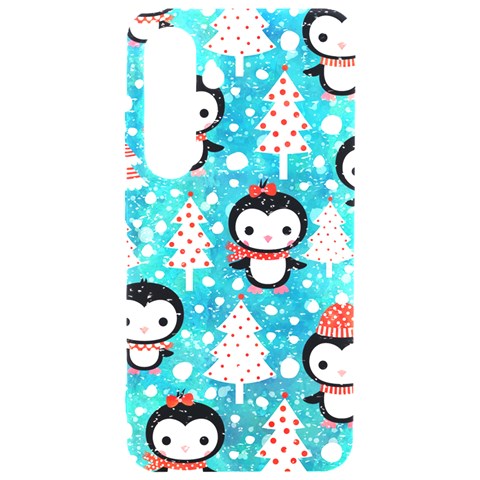 Blue Penguin Pattern, Adoxali, Christmas, Cute Samsung Galaxy S24 6.2 Inch Black TPU UV Case from ArtsNow.com Front