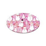 Cute Snowmen With Hats, Adoxali, Christmas Sticker Oval (10 pack)