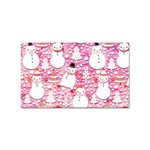 Cute Snowmen With Hats, Adoxali, Christmas Sticker Rectangular (10 pack)