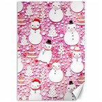 Cute Snowmen With Hats, Adoxali, Christmas Canvas 12  x 18 