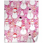 Cute Snowmen With Hats, Adoxali, Christmas Canvas 16  x 20 