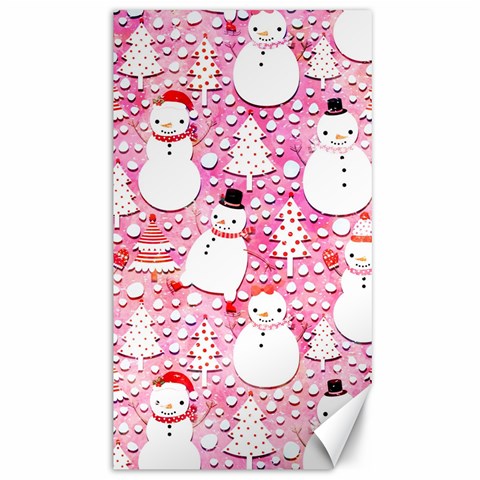 Cute Snowmen With Hats, Adoxali, Christmas Canvas 40  x 72  from ArtsNow.com 39.28 x69.23  Canvas - 1