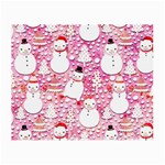 Cute Snowmen With Hats, Adoxali, Christmas Small Glasses Cloth (2 Sides)