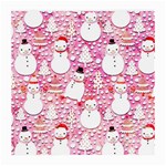 Cute Snowmen With Hats, Adoxali, Christmas Medium Glasses Cloth (2 Sides)