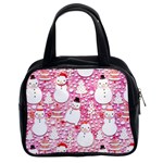 Cute Snowmen With Hats, Adoxali, Christmas Classic Handbag (Two Sides)