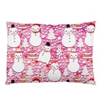 Cute Snowmen With Hats, Adoxali, Christmas Pillow Case