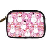 Cute Snowmen With Hats, Adoxali, Christmas Digital Camera Leather Case