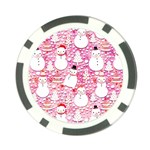 Cute Snowmen With Hats, Adoxali, Christmas Poker Chip Card Guard (10 pack)