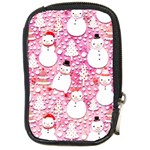 Cute Snowmen With Hats, Adoxali, Christmas Compact Camera Leather Case