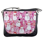 Cute Snowmen With Hats, Adoxali, Christmas Messenger Bag