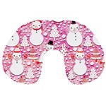 Cute Snowmen With Hats, Adoxali, Christmas Travel Neck Pillow