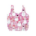 Cute Snowmen With Hats, Adoxali, Christmas Full Print Recycle Bag (S)