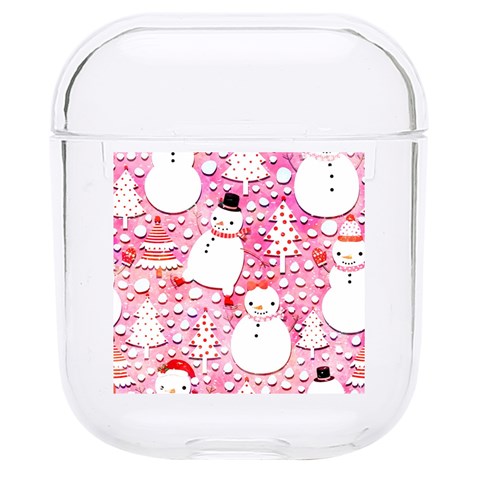 Cute Snowmen With Hats, Adoxali, Christmas Hard PC AirPods 1/2 Case from ArtsNow.com Front