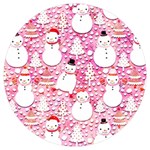 Cute Snowmen With Hats, Adoxali, Christmas UV Print Acrylic Ornament Round