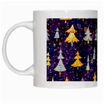 Gold And Blue Trees, Adoxali, Christmas White Mug