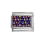 Gold And Blue Trees, Adoxali, Christmas Italian Charm (9mm)