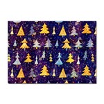 Gold And Blue Trees, Adoxali, Christmas Sticker A4 (100 pack)