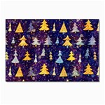 Gold And Blue Trees, Adoxali, Christmas Postcard 4 x 6  (Pkg of 10)