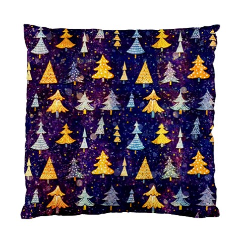 Gold And Blue Trees, Adoxali, Christmas Standard Cushion Case (One Side) from ArtsNow.com Front