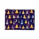 Gold And Blue Trees, Adoxali, Christmas Cosmetic Bag (Large)