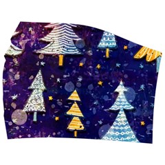 Gold And Blue Trees, Adoxali, Christmas Babydoll Tankini Top from ArtsNow.com Front Left