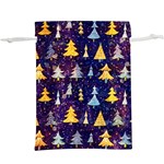 Gold And Blue Trees, Adoxali, Christmas Lightweight Drawstring Pouch (XL)